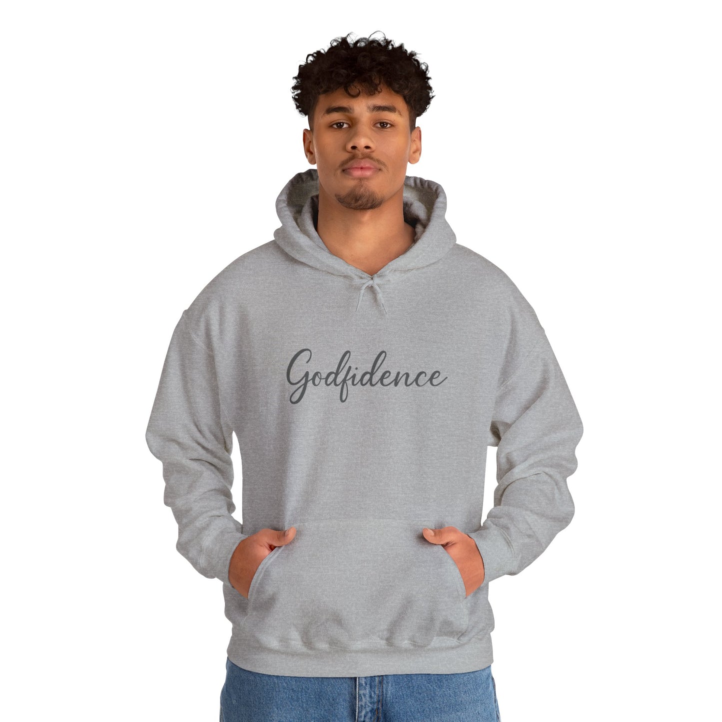 Godfidence Sweatshirt, Cozy Unisex Hoodie, Inspirational Layering Piece, Perfect Gift for Friends, Casual Fashionwear