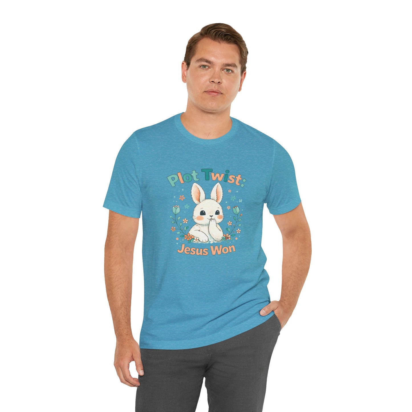 Easter Bunny 'Plot Twist: Jesus Won' Graphic Tee