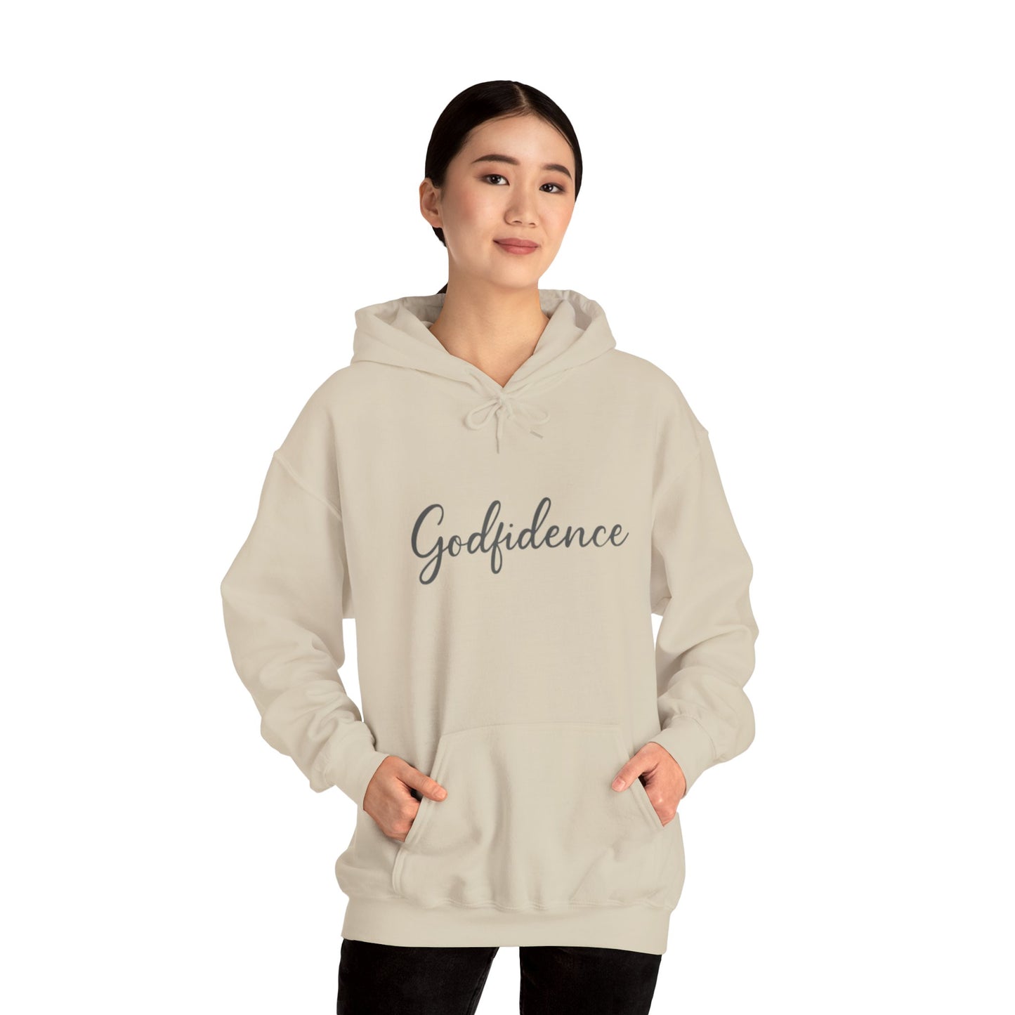 Godfidence Sweatshirt, Cozy Unisex Hoodie, Inspirational Layering Piece, Perfect Gift for Friends, Casual Fashionwear