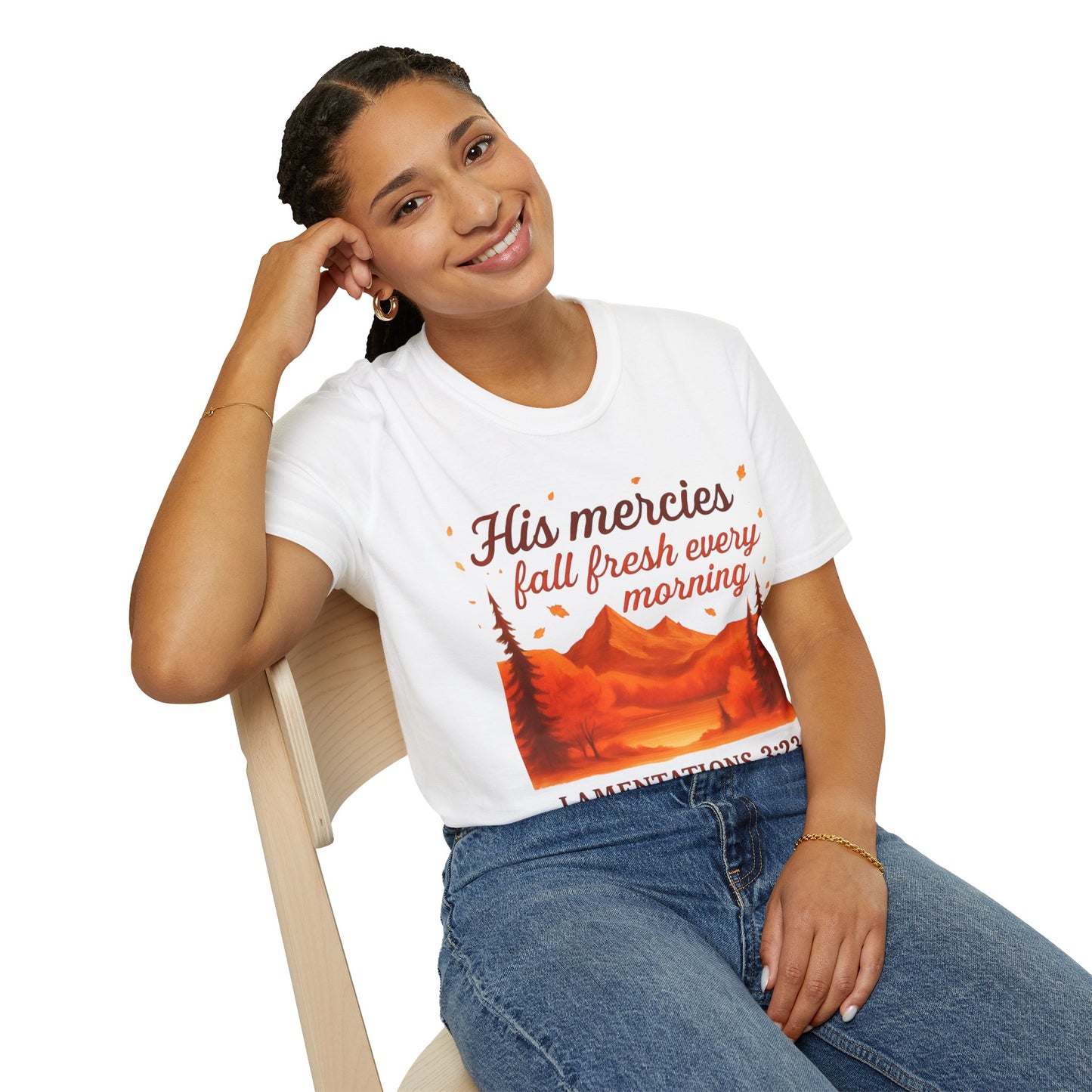 Inspirational Nature Graphic Tee, Bible Verse T-Shirt, Faith Apparel, Unisex Spiritual Shirt, Daily Motivation Top