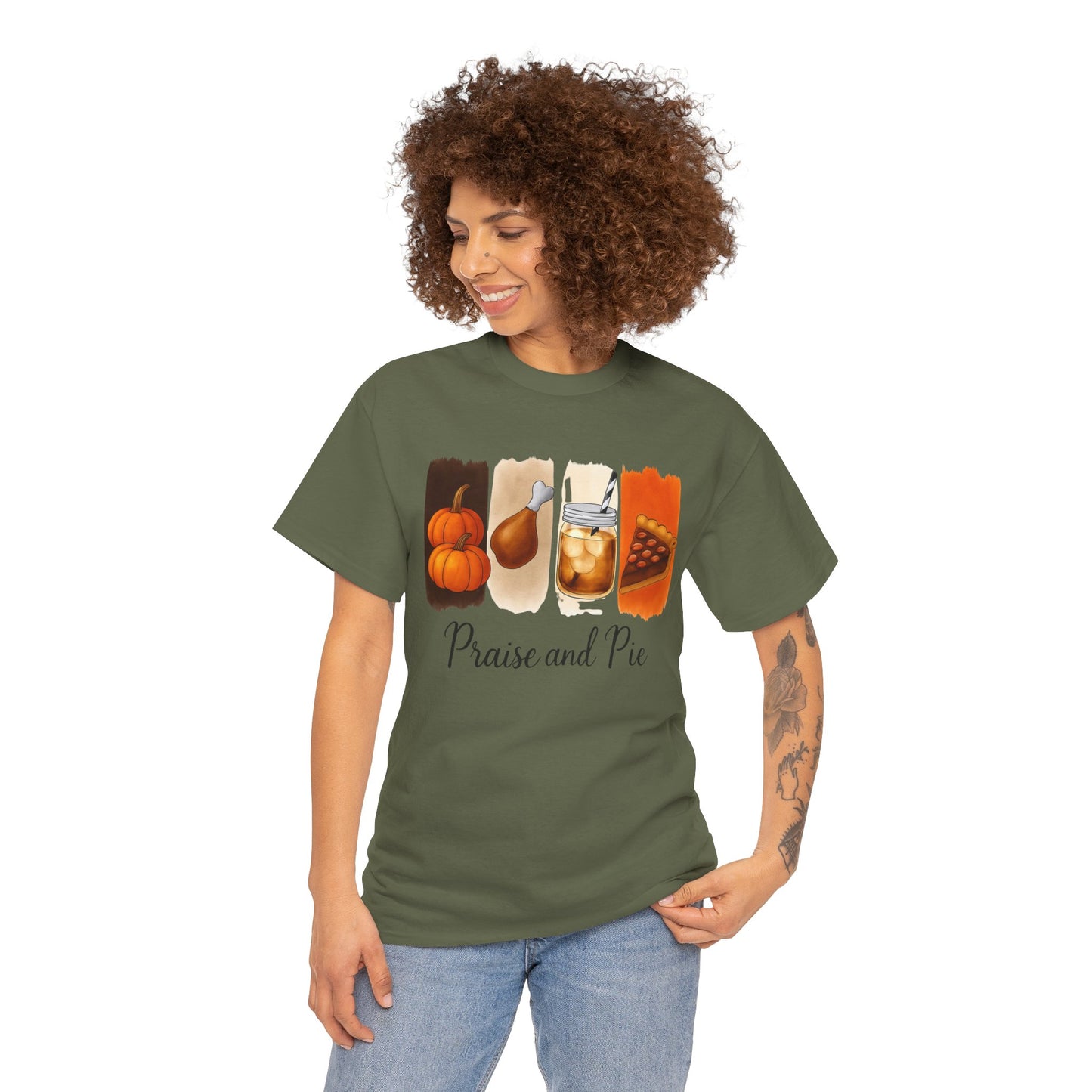 Thanksgiving Vibes Tee, Unisex Heavy Cotton Tee, Fall T-Shirt, Family Gathering Shirt, Seasonal Apparel, Casual Outfit