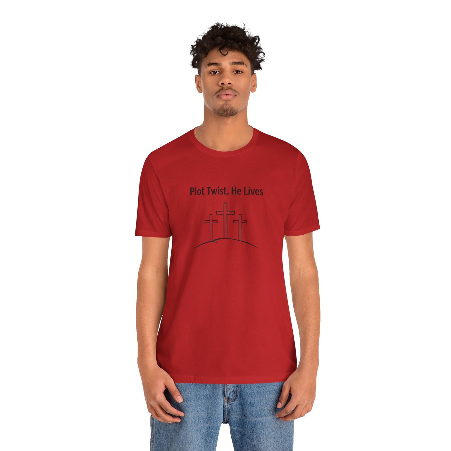 Christian T-Shirt "Plot Twist, He Lives" – Easter Resurrection Tee
