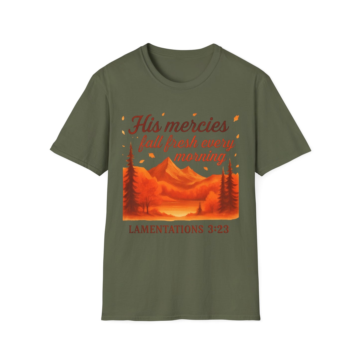 Inspirational Nature Graphic Tee, Bible Verse T-Shirt, Faith Apparel, Unisex Spiritual Shirt, Daily Motivation Top