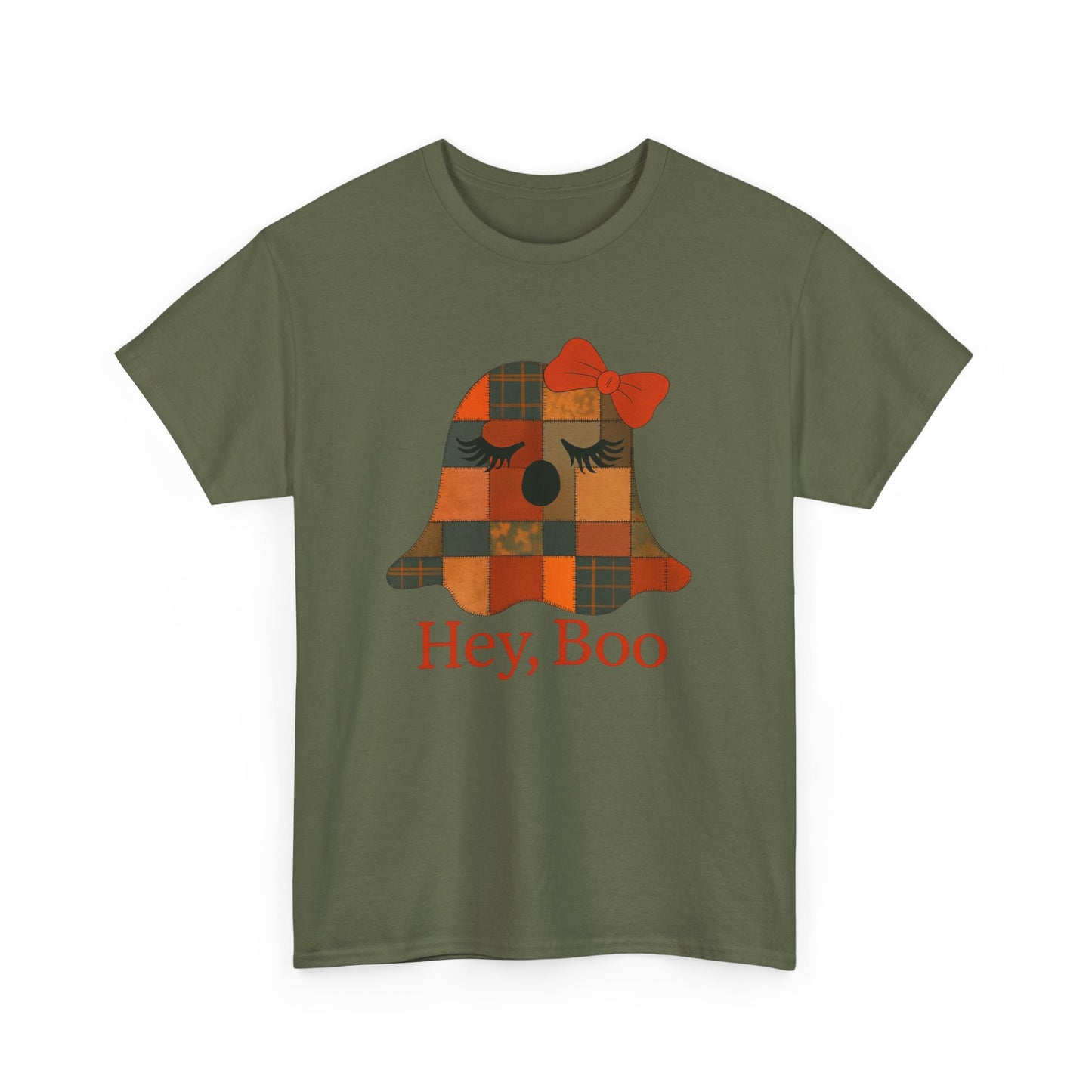Hey Boo Halloween Tee, Unisex Cotton Shirt for Ghost Lovers, Spooky Apparel, Cute Halloween Gift, Trick or Treat Shirt