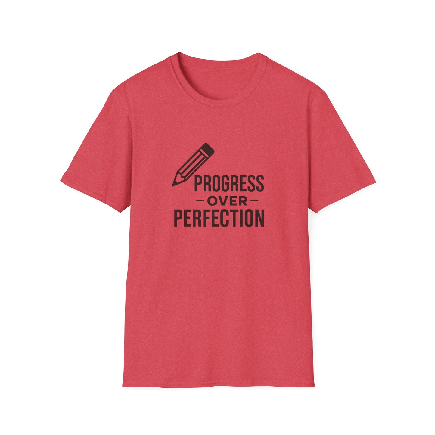 Progress Over Perfection Unisex Softstyle T-Shirt, Motivational Tee, Casual Wear, Gift for Students, Birthday, Self-Care