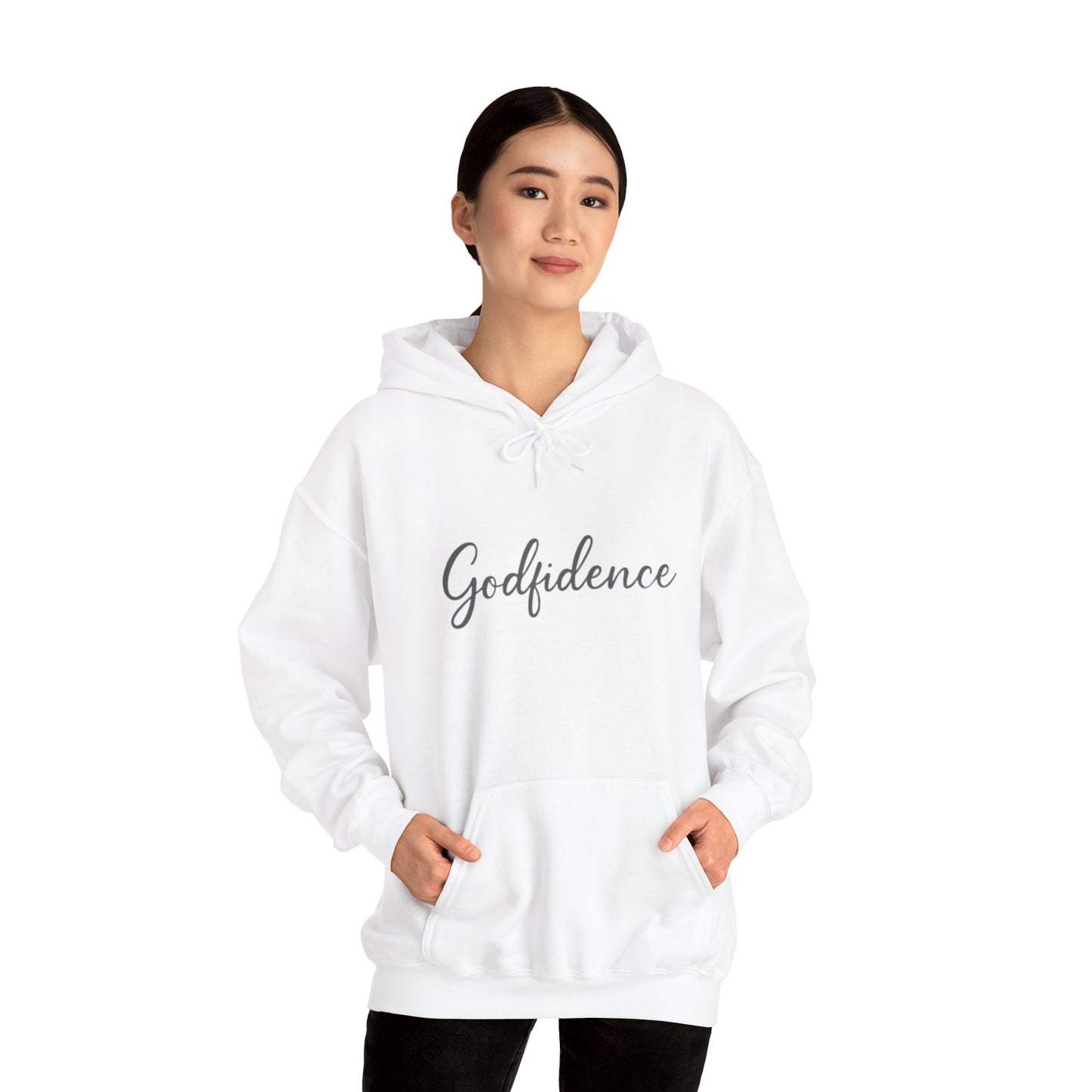 Godfidence Sweatshirt, Cozy Unisex Hoodie, Inspirational Layering Piece, Perfect Gift for Friends, Casual Fashionwear