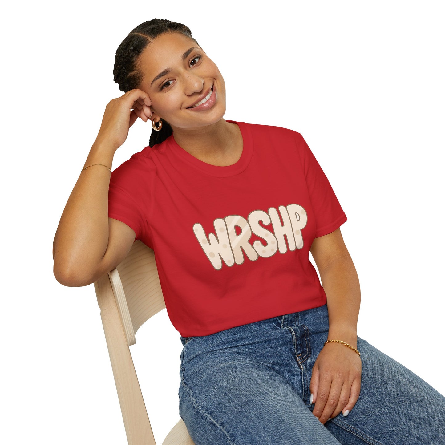 Stylish WRSHp Unisex Softstyle T-Shirt, Casual Tee, Graphic Shirt, Faith-Based Wear, Gift for Friends, Everyday Style