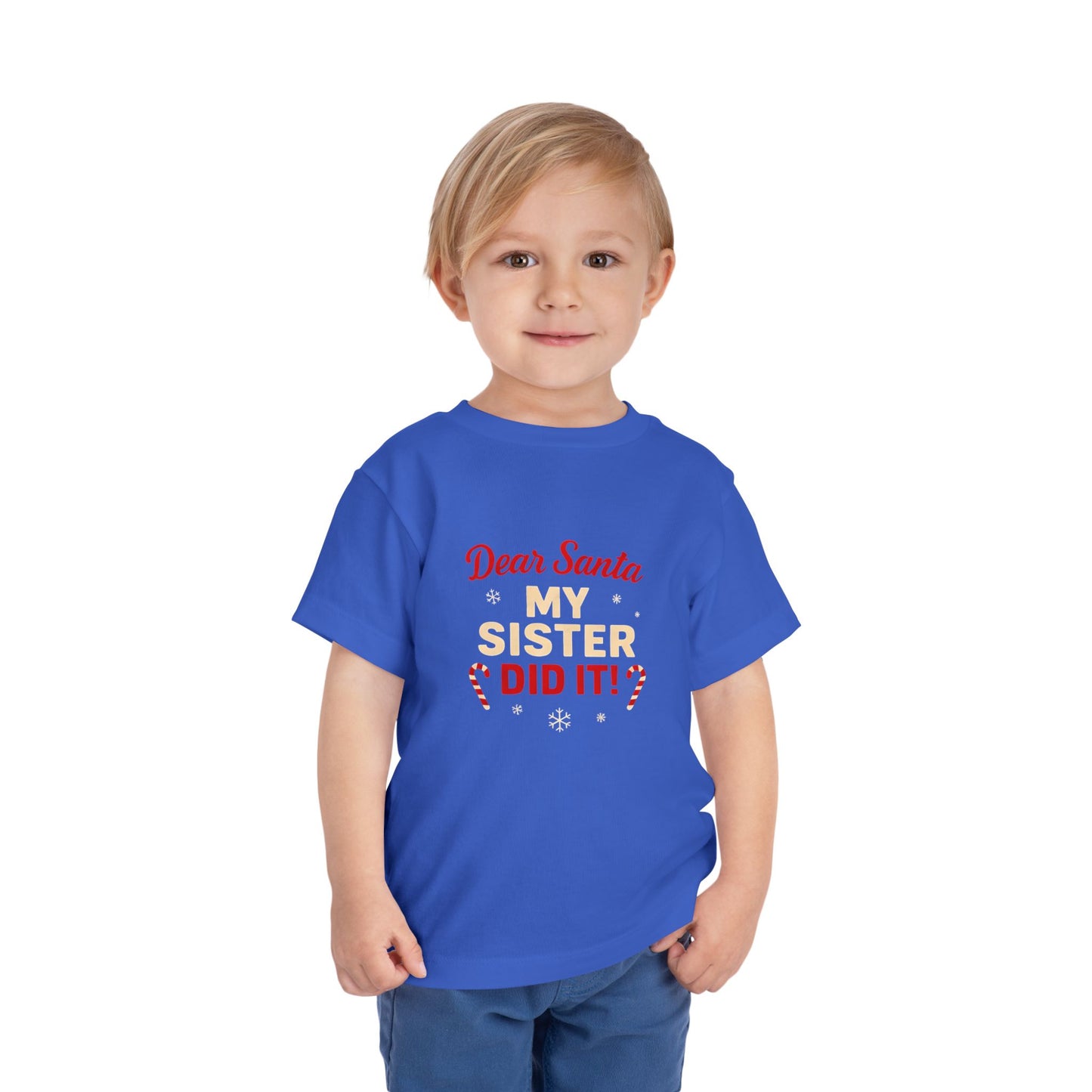 Dear Santa My Sister Did It! Toddler Christmas Tee