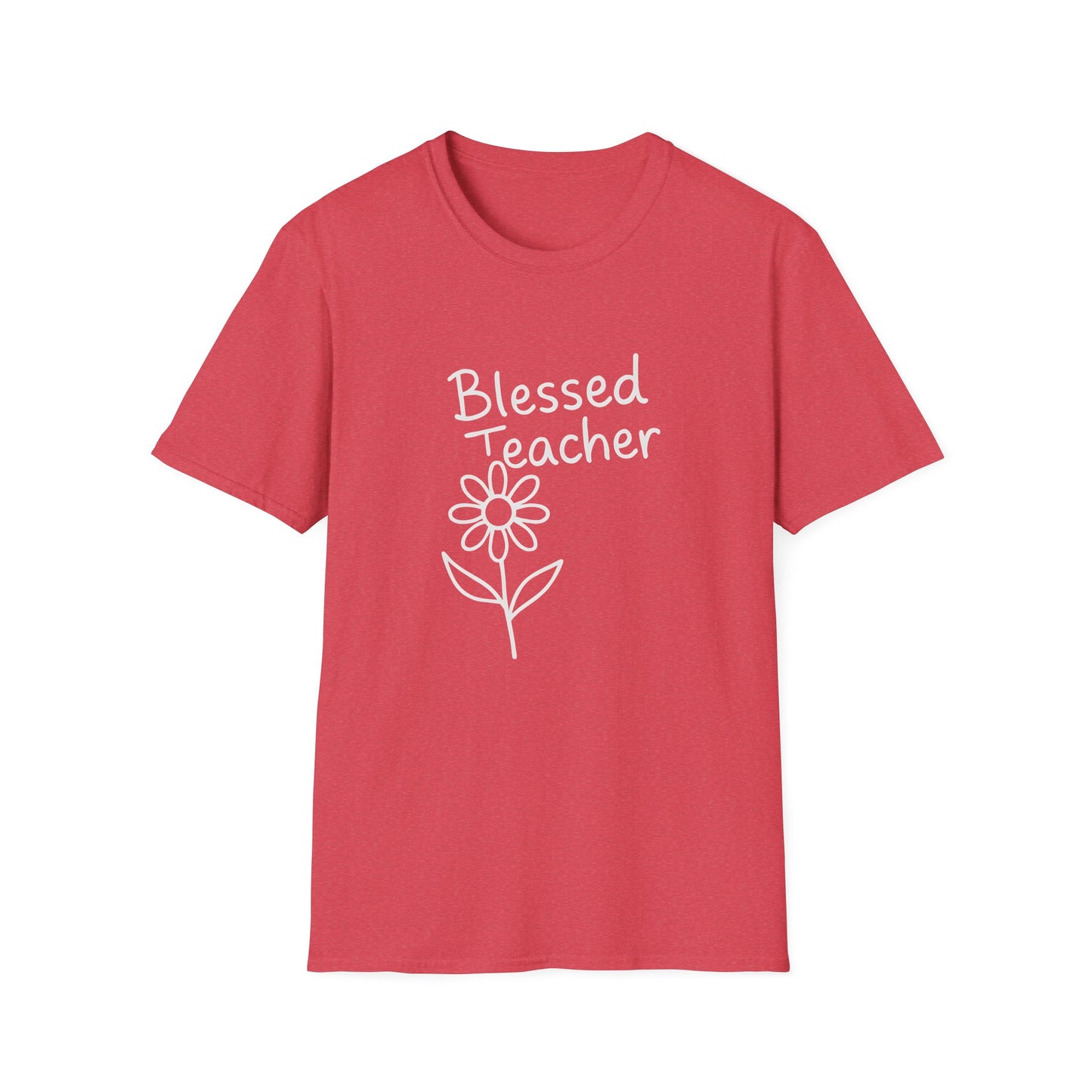 Blessed Teacher Unisex T-Shirt | Softstyle, Teacher Gift, Inspirational Apparel, Back to School, Graduation Gift, Cute Teacher Tee