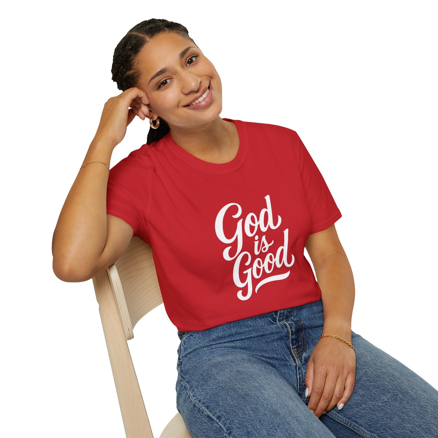 God is Good Graphic Tee | Unisex Softstyle T-Shirt | Faith-Based Apparel for Everyday Wear, Gift for Believers, Inspirational Fashion