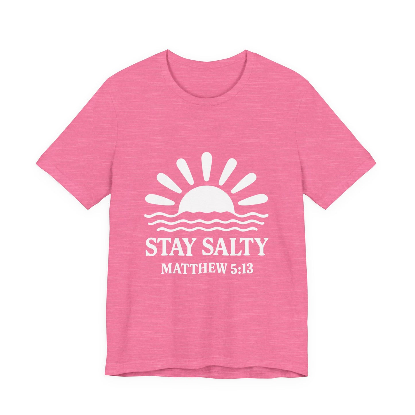 Stay Salty Unisex Short Sleeve Tee - Perfect for Beach Days, Casual Outings, Gifts, Summer Vibes, Bible Verse Apparel