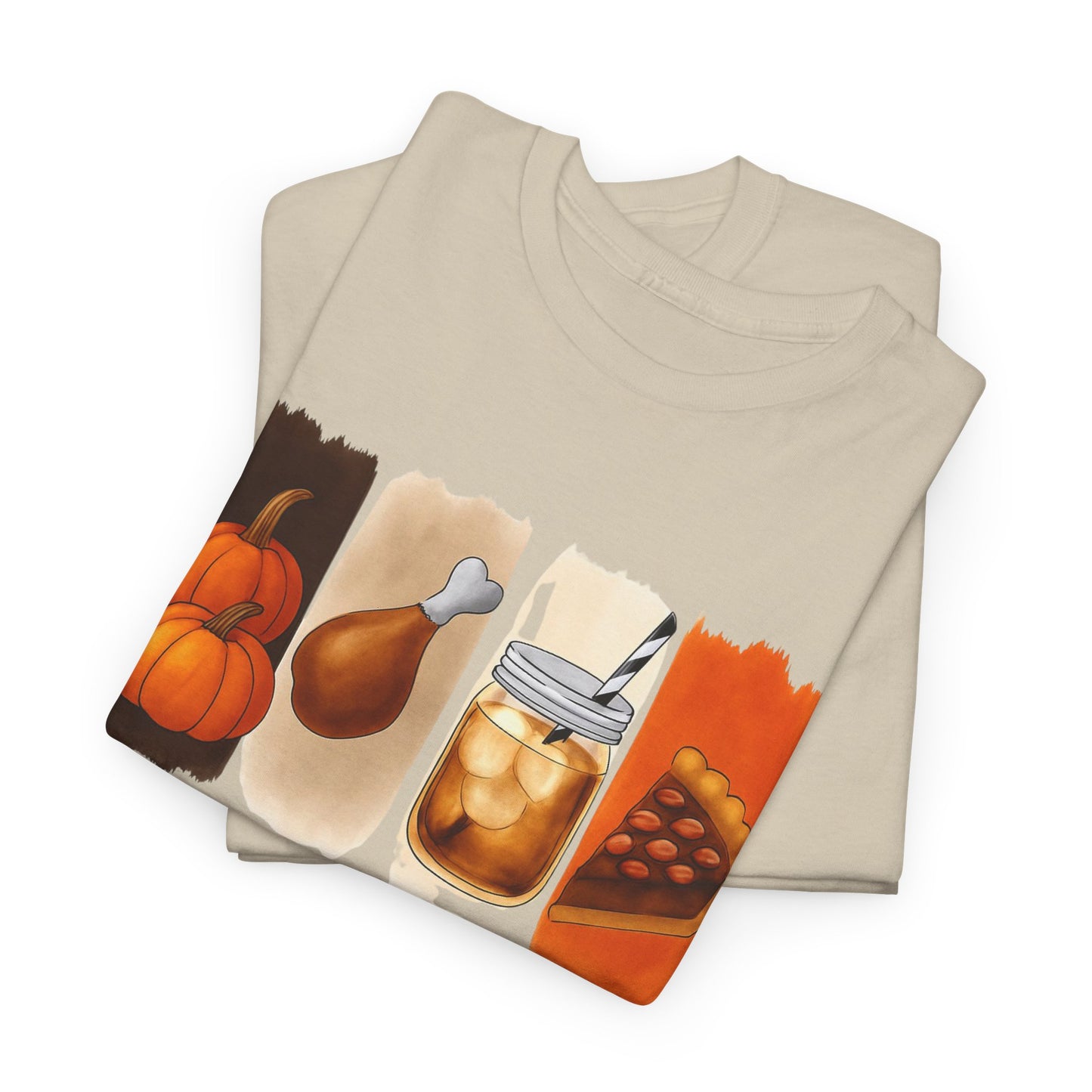 Thanksgiving Vibes Tee, Unisex Heavy Cotton Tee, Fall T-Shirt, Family Gathering Shirt, Seasonal Apparel, Casual Outfit