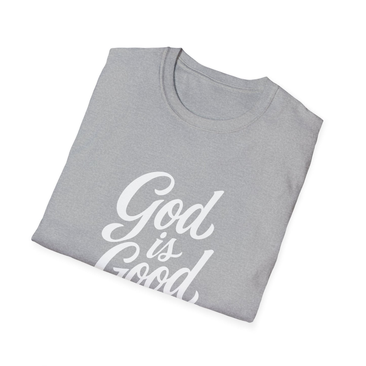 God is Good Graphic Tee | Unisex Softstyle T-Shirt | Faith-Based Apparel for Everyday Wear, Gift for Believers, Inspirational Fashion