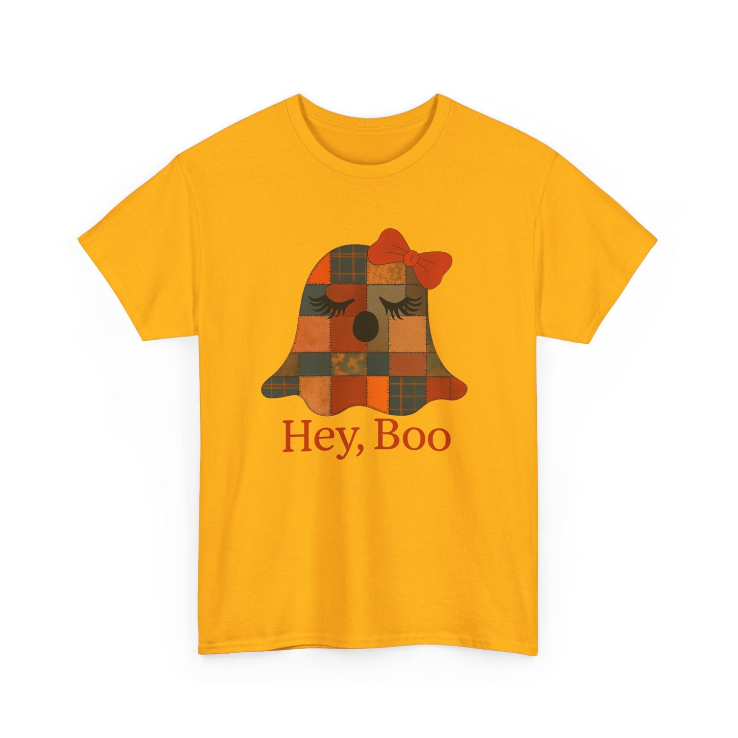 Hey Boo Halloween Tee, Unisex Cotton Shirt for Ghost Lovers, Spooky Apparel, Cute Halloween Gift, Trick or Treat Shirt