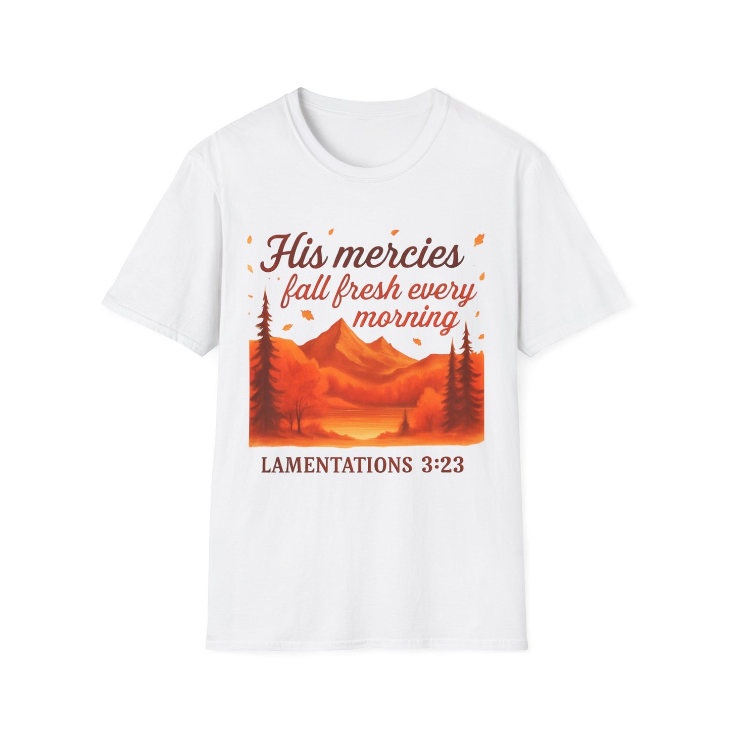 Inspirational Nature Graphic Tee, Bible Verse T-Shirt, Faith Apparel, Unisex Spiritual Shirt, Daily Motivation Top