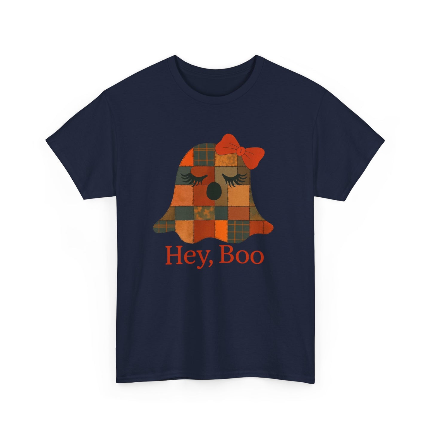 Hey Boo Halloween Tee, Unisex Cotton Shirt for Ghost Lovers, Spooky Apparel, Cute Halloween Gift, Trick or Treat Shirt