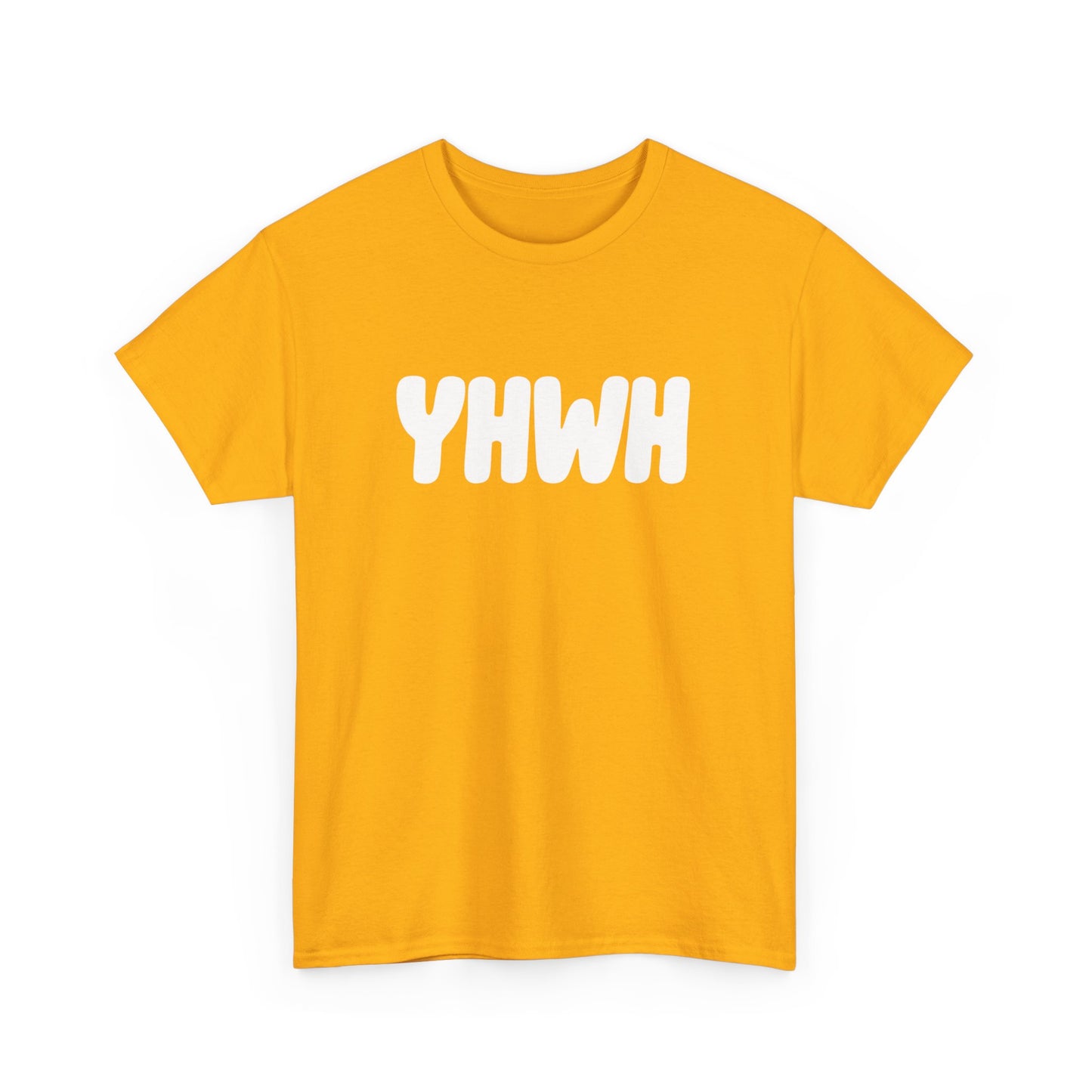 YHWH Unisex Heavy Cotton Tee, Spiritual T-Shirt, Casual Wear, Gift for Him/Her, Faith-Based Apparel, Trendy Everyday Tee