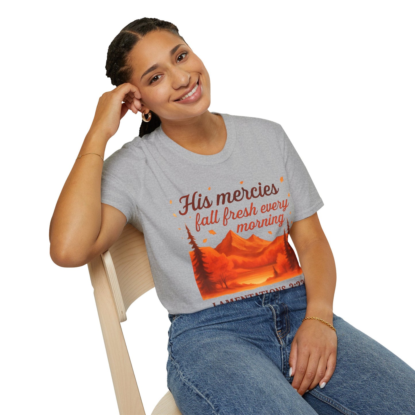 Inspirational Nature Graphic Tee, Bible Verse T-Shirt, Faith Apparel, Unisex Spiritual Shirt, Daily Motivation Top