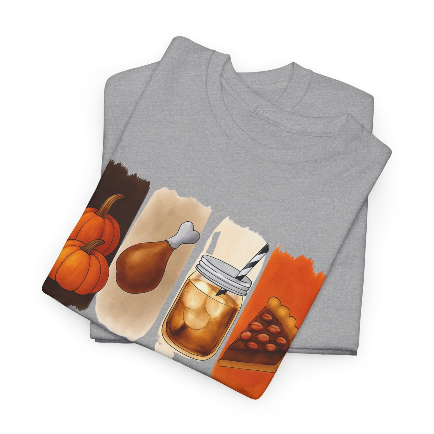 Thanksgiving Vibes Tee, Unisex Heavy Cotton Tee, Fall T-Shirt, Family Gathering Shirt, Seasonal Apparel, Casual Outfit