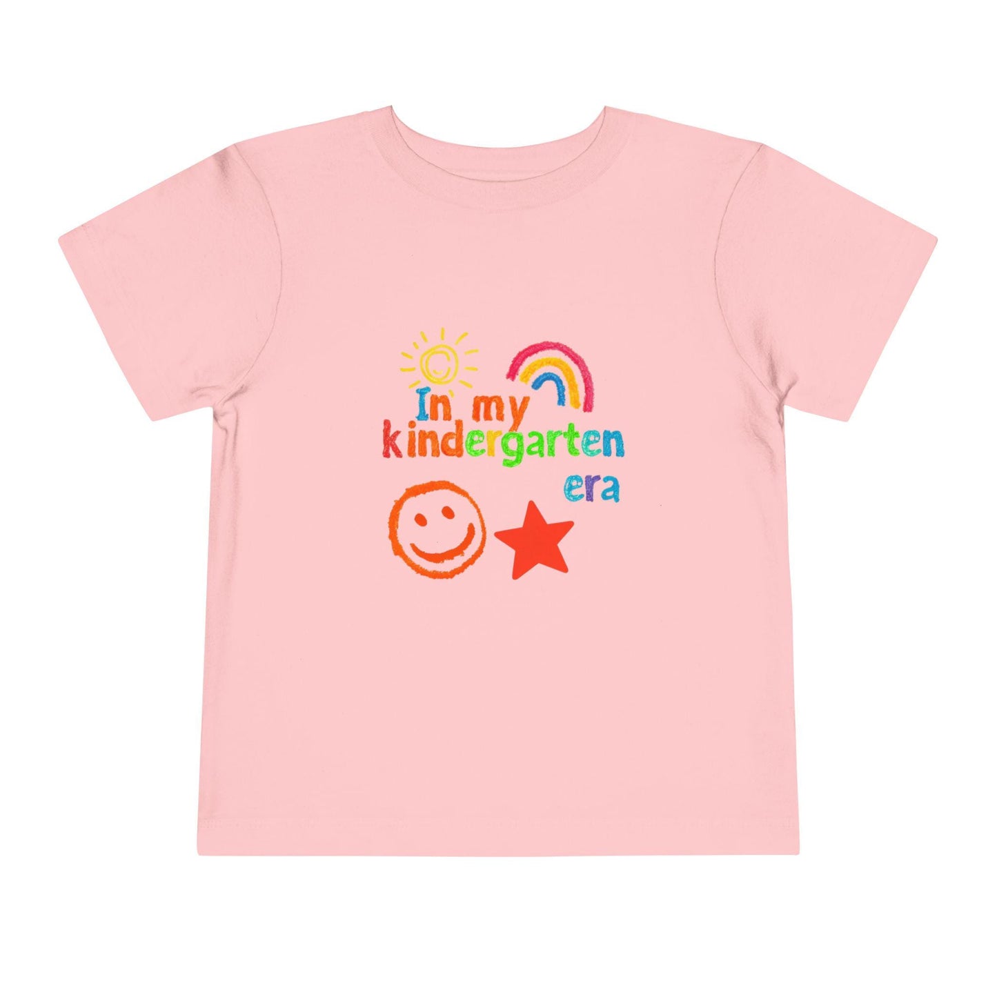 Kindergarten Era Toddler Tee, Cute Kids Shirt, Playful Short Sleeve Top, Fun Toddler Apparel, Ideal for Back to School