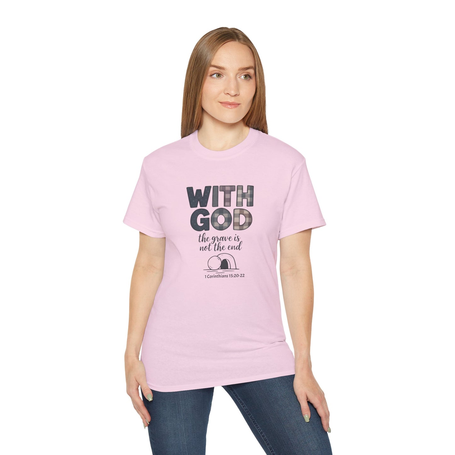 Inspirational Christian T-Shirt | With God, Faith Apparel, Gift for Him, Gift for Her, Religious Tee