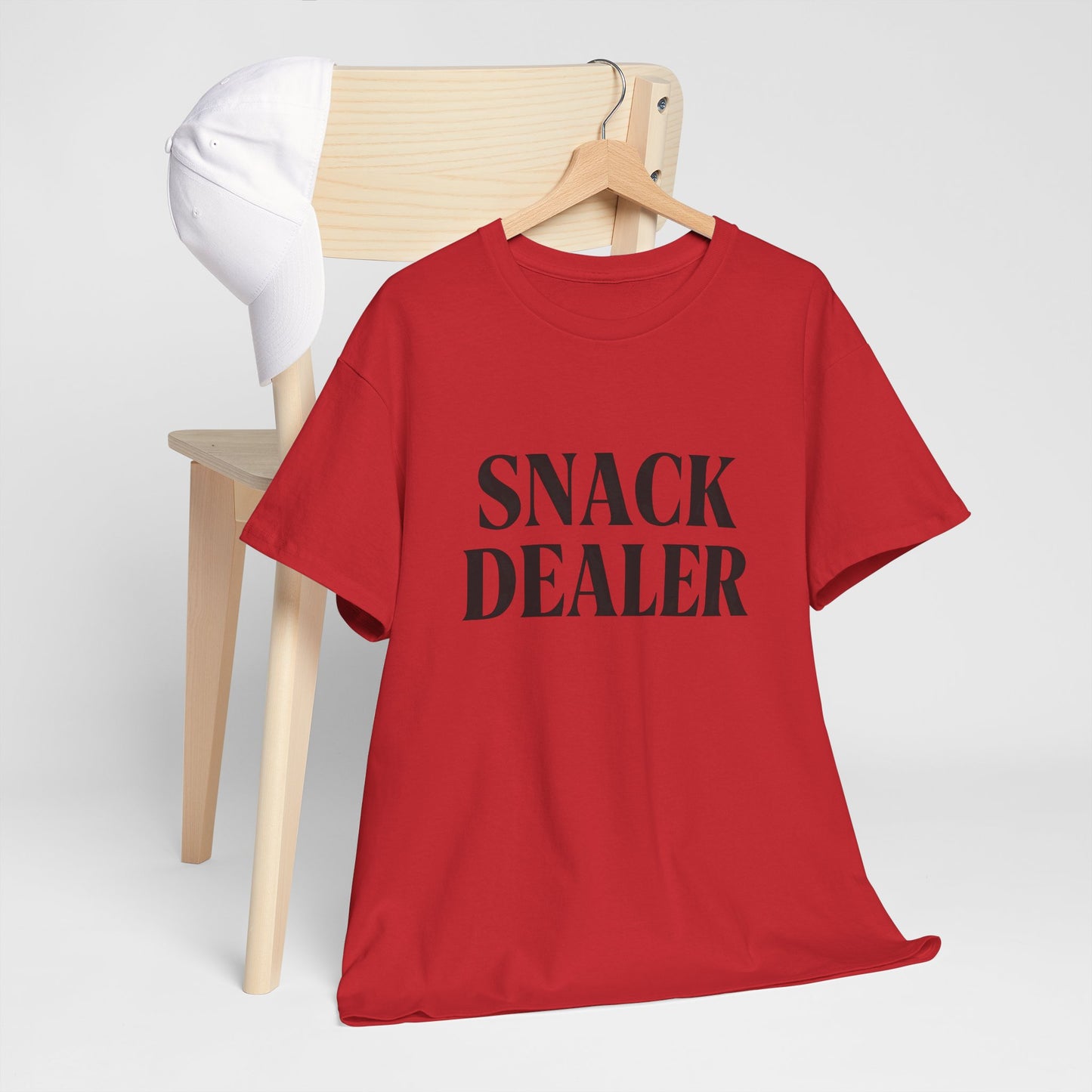 Snack Dealer Unisex Heavy Cotton Tee | Funny Shirt for Food Lovers, Casual Wear, Gift for Chefs, Snack Enthusiasts, Unique Apparel