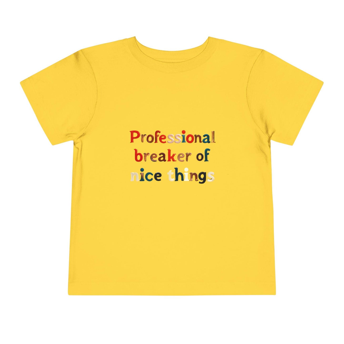 Professional Breaker of Nice Things Toddler Tee, Funny Kids Shirt, Birthday Gift, Toddler Humor, Playful Outfit, Child's Fashion