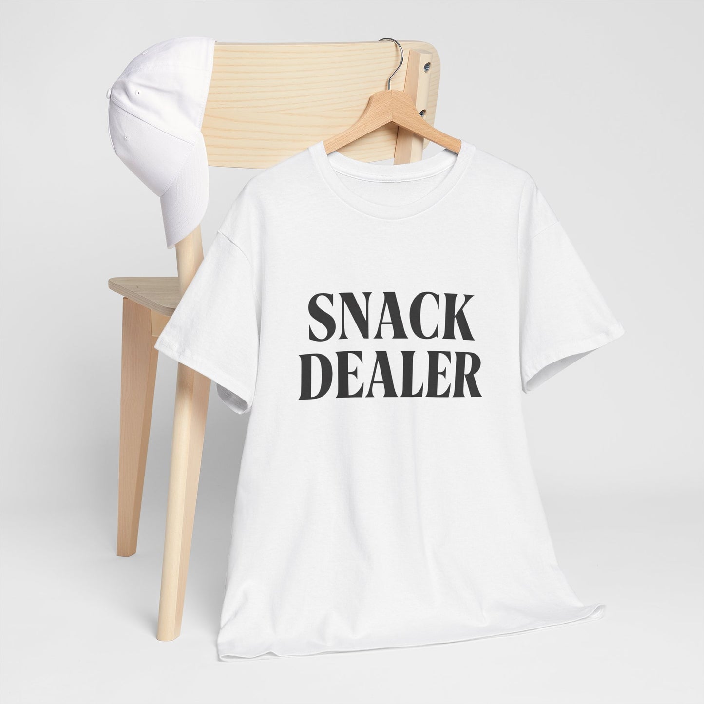Snack Dealer Unisex Heavy Cotton Tee | Funny Shirt for Food Lovers, Casual Wear, Gift for Chefs, Snack Enthusiasts, Unique Apparel