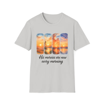 Inspirational Sunrise T-Shirt - His Mercies Are New Every Morning, Affirmation Tee, Gift for Friends, Motivational Apparel, Casual [...]