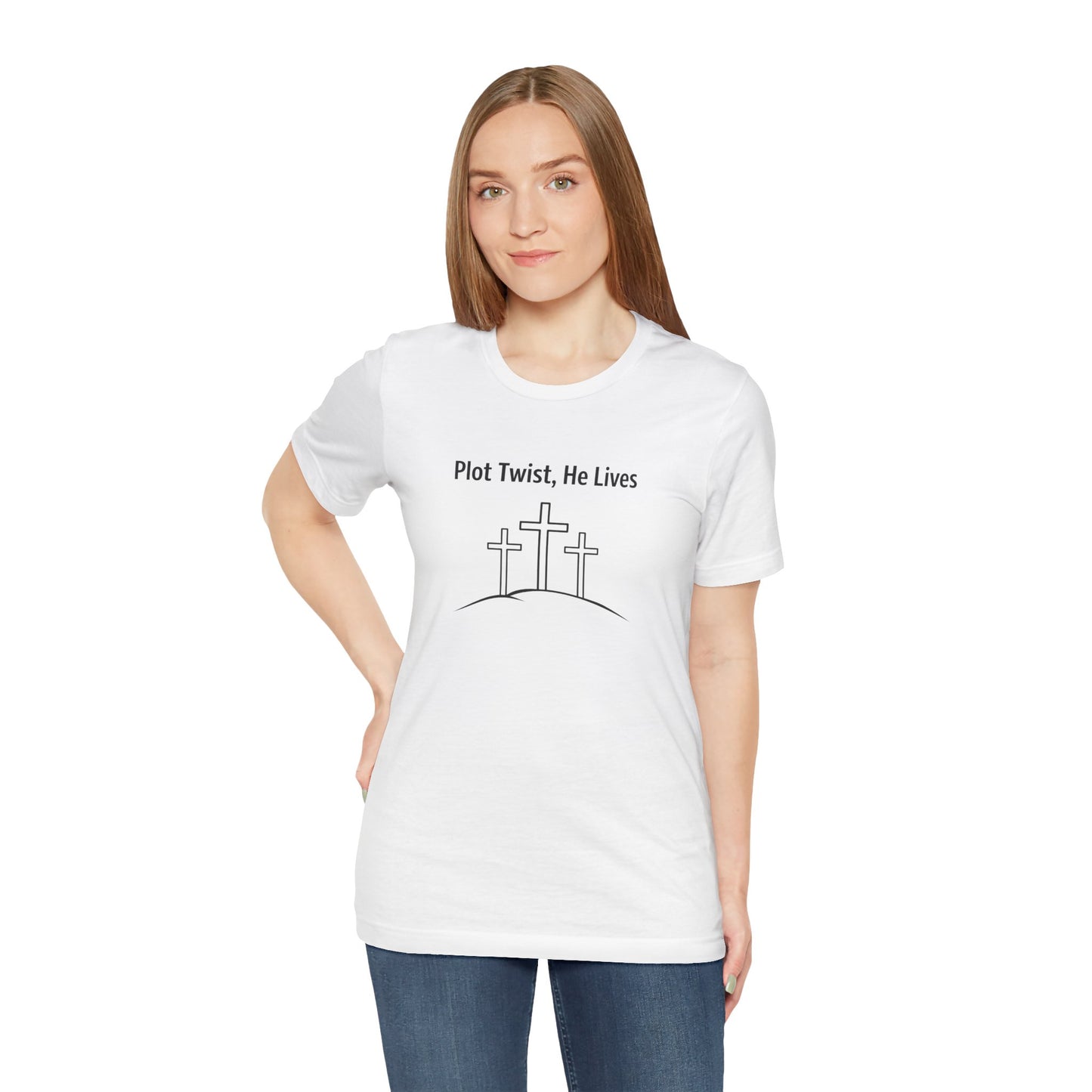 Christian T-Shirt "Plot Twist, He Lives" – Easter Resurrection Tee
