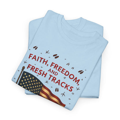 Patriotic Freedom Tee | Unisex Heavy Cotton T-Shirt, Independence Day Wear, Gift for Patriots, Summer Casual Top, American Spirit Apparel