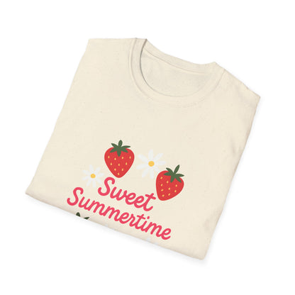 Sweet Summertime T-Shirt, Unisex Summer Tee, Cute Fruit Shirt, Casual Summer Apparel, Gift for Plant Lovers