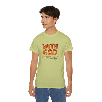 Inspirational T-Shirt, With God, Faith-Based Apparel, Unisex Cotton Tee, Christian Gift, Bible Verse Tee, Casual Wear