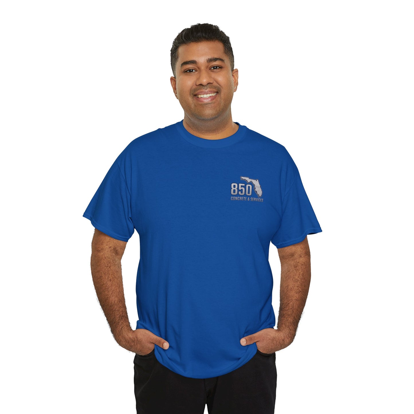 Custom Unisex Heavy Cotton Tee with Business Logo, Perfect for Workwear, Gift for Contractors, Promotional Use, Branding, Florida Services