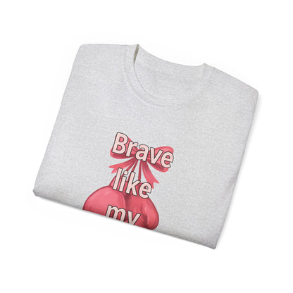 Brave Like My Wife Tee - Inspirational Unisex Ultra Cotton Shirt for Encouragement, Gifts, Motivational Wear, Cancer Awareness, [...]