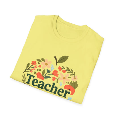 Floral Teacher T-Shirt | Perfect Gift for Educators, Back to School, Teacher Appreciation, Classroom Wear, Cute Teacher Shirts