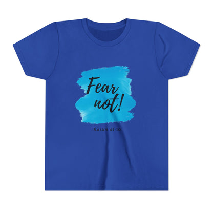 Fear Not Youth Tee - Inspirational Short Sleeve Shirt for Kids, Gift for Birthdays, Faith-Based Apparel, Motivational Wear