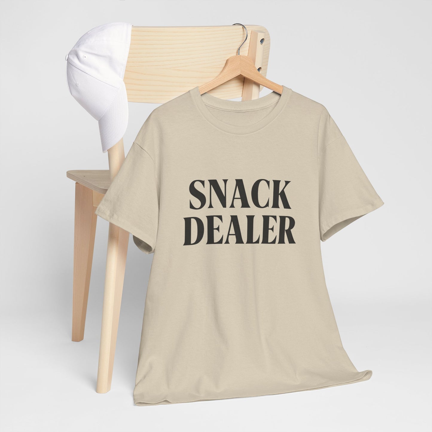 Snack Dealer Unisex Heavy Cotton Tee | Funny Shirt for Food Lovers, Casual Wear, Gift for Chefs, Snack Enthusiasts, Unique Apparel