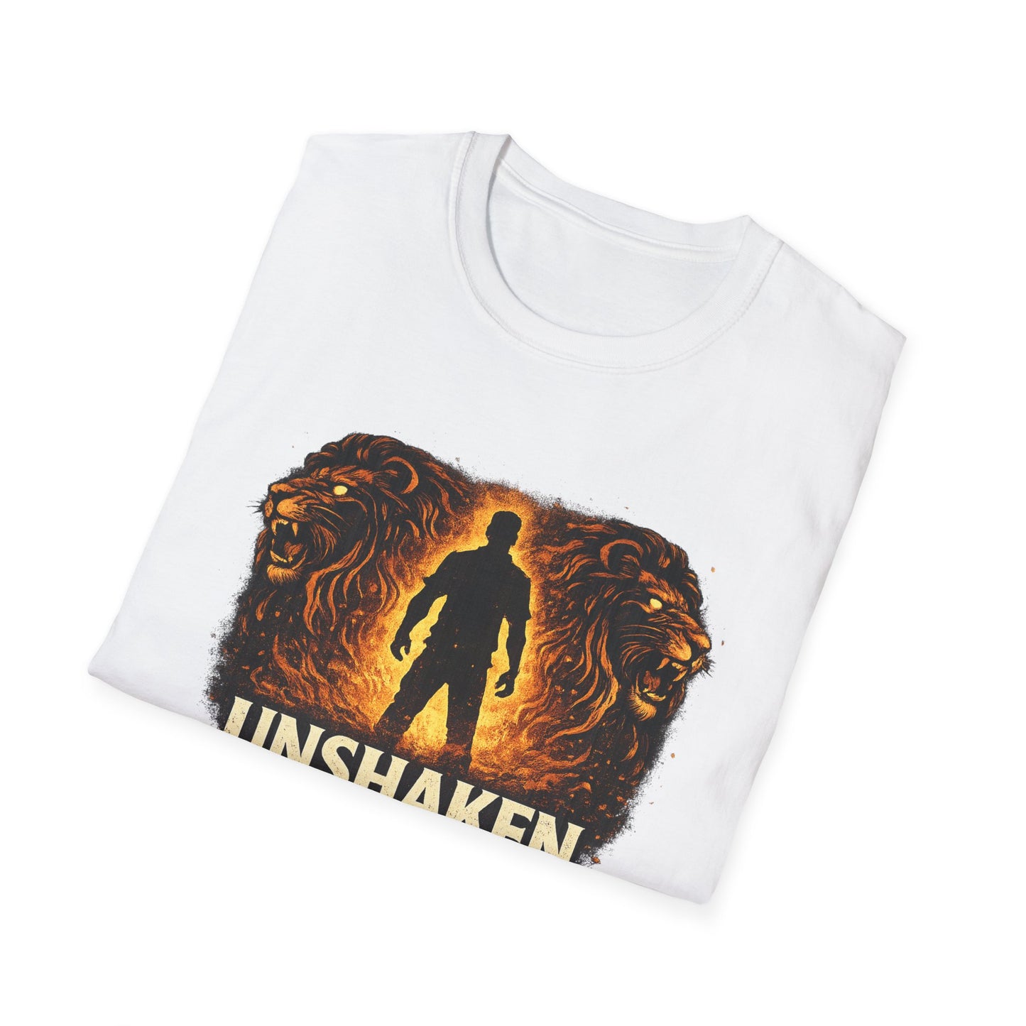 Unshaken T-Shirt – Christian Faith Lion Design (Daniel 6:22)