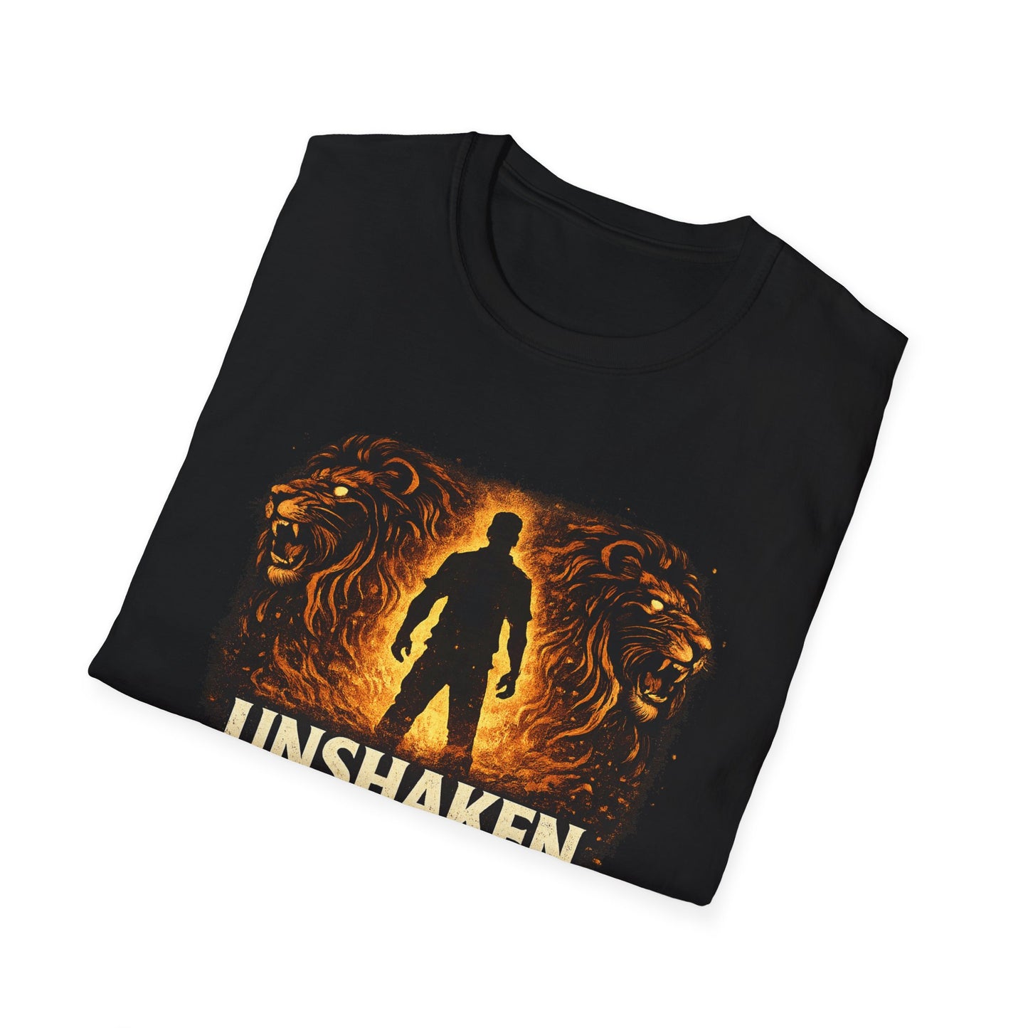 Unshaken T-Shirt – Christian Faith Lion Design (Daniel 6:22)