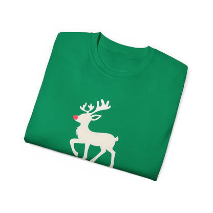 Be the Light Christmas Tee — Reindeer with Matthew 5:14 Holiday T-Shirt