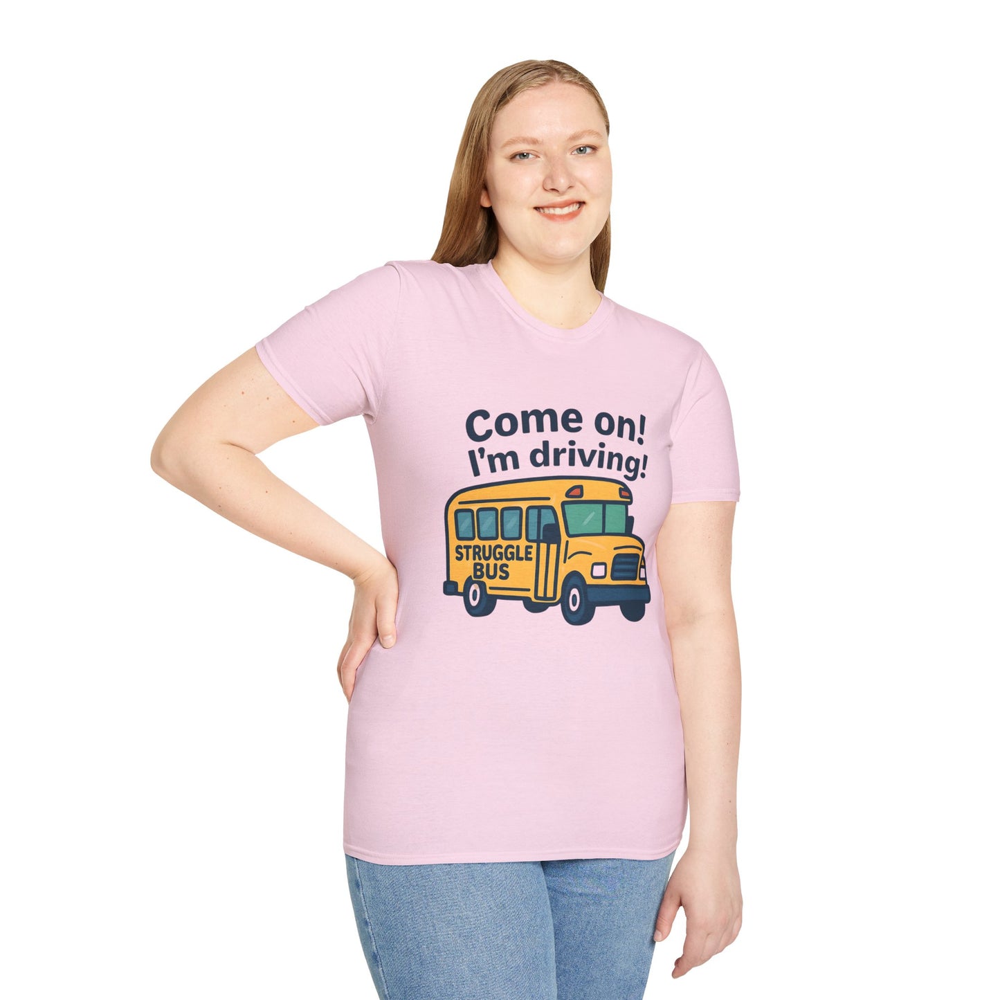 Struggle Bus T-Shirt, Funny Teacher Shirt, Back to School Gift, Cute Student Tee, Unisex Humor Tee