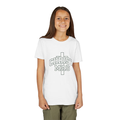 Youth Christmas Cross Tee - Kids Holiday Graphic Tee