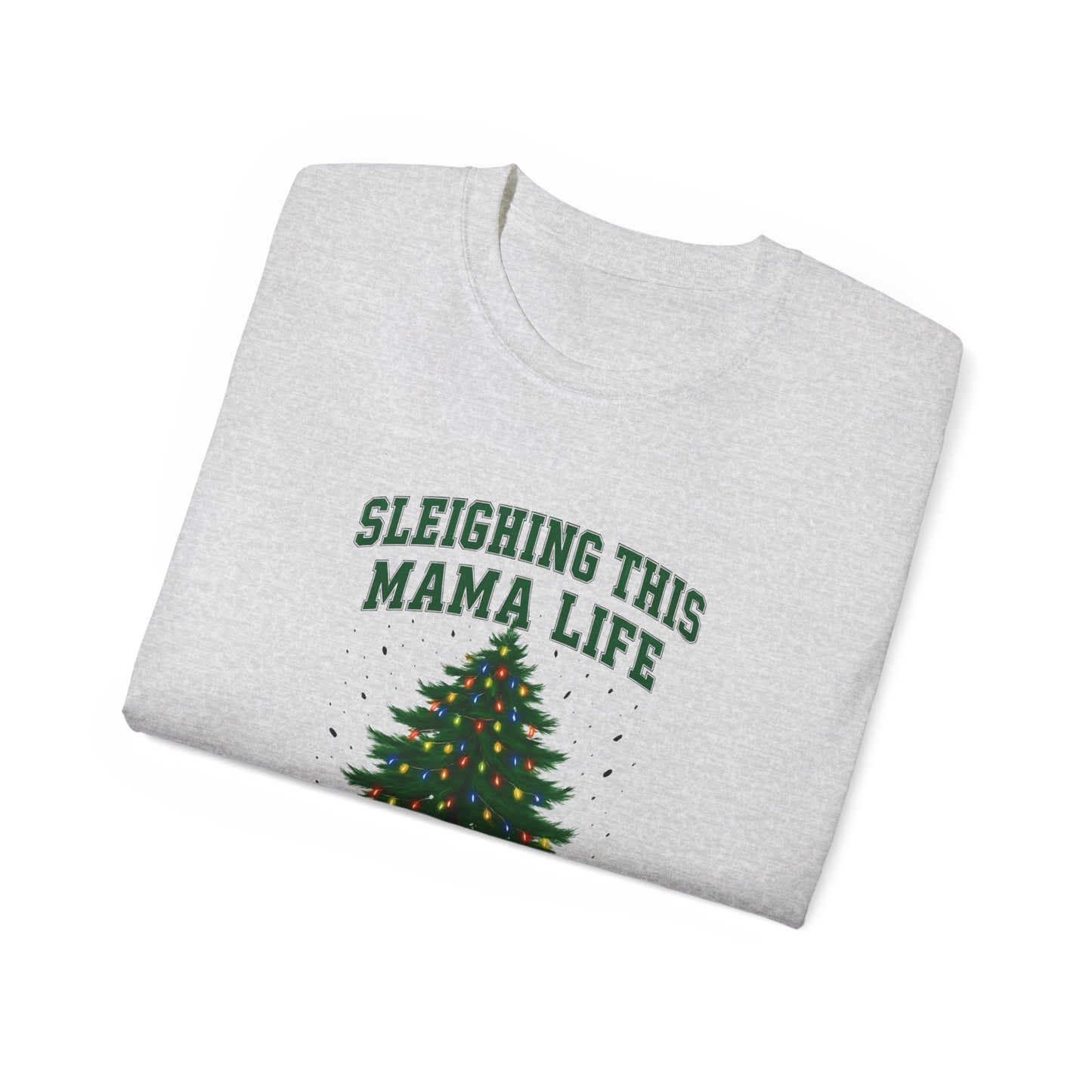 Sleighing This Mama Life Christmas Tee – With Jesus As My Light Holiday Shirt