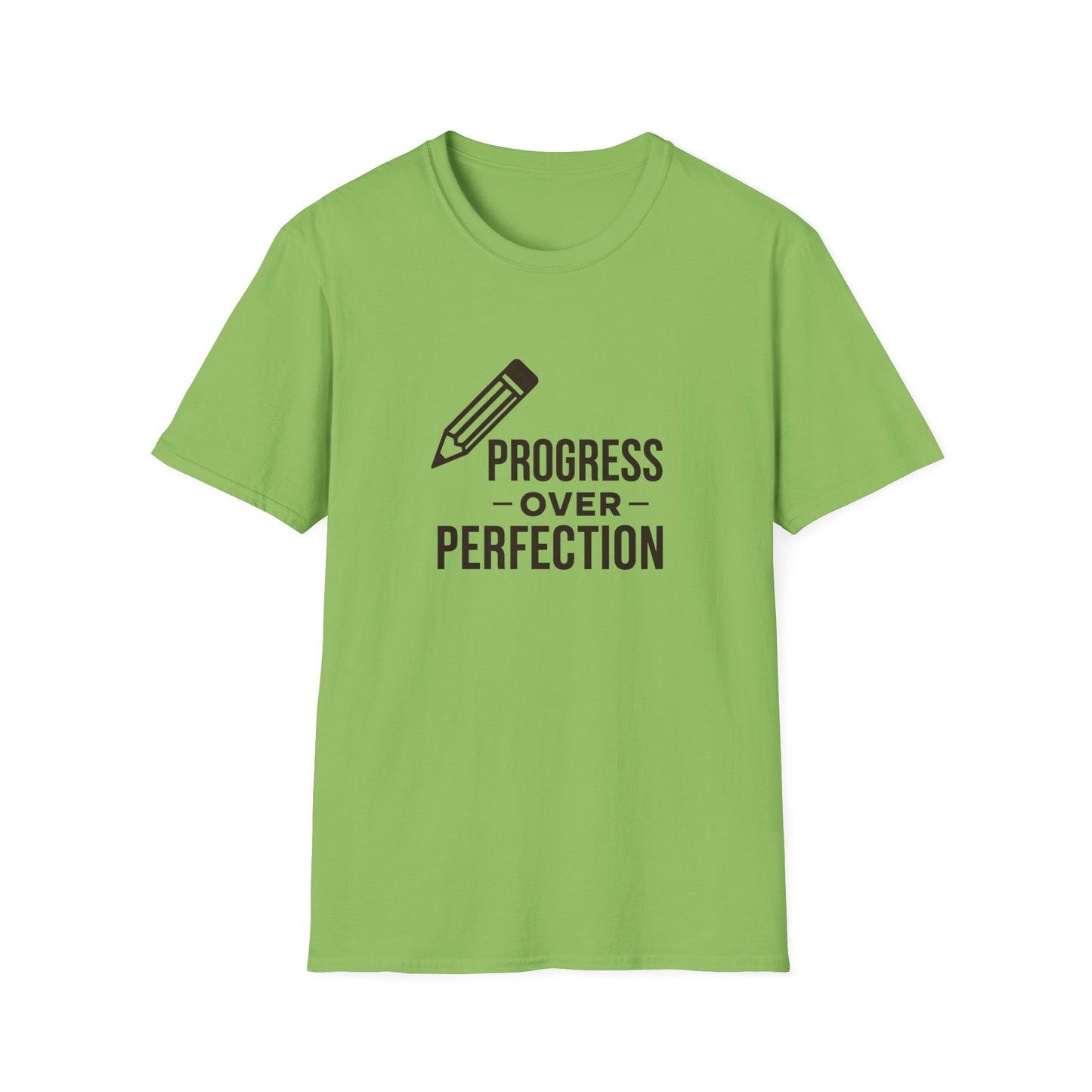 Progress Over Perfection Unisex Softstyle T-Shirt, Motivational Tee, Casual Wear, Gift for Students, Birthday, Self-Care