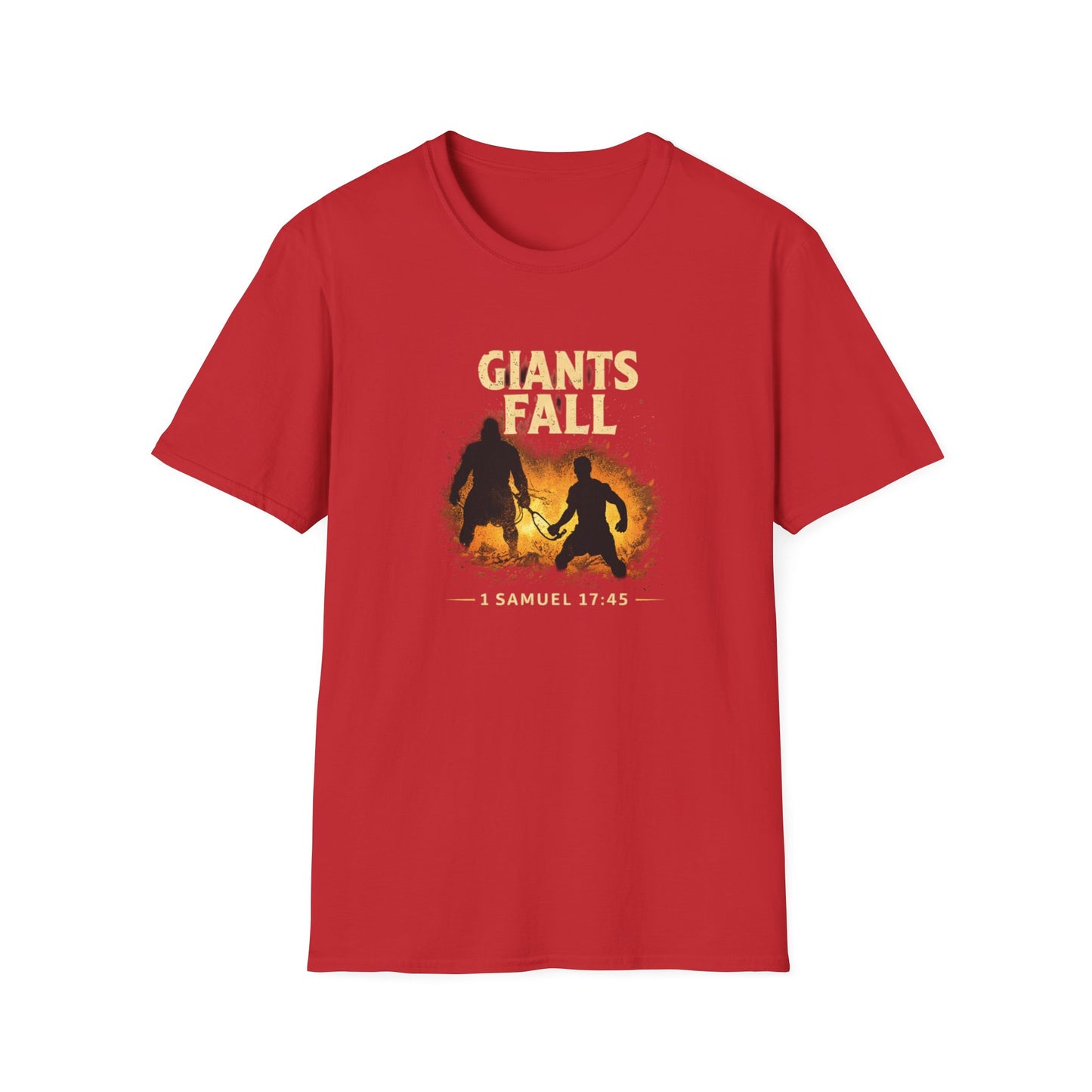 Giants Fall T-Shirt – 1 Samuel 17:45 Christian Faith Tee