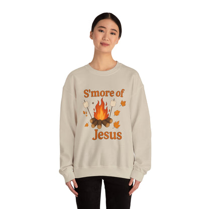 Cozy Autumn Crewneck Sweatshirt - S'more of Jesus, Fall Fashion, Religious Gift, Christian Apparel, Harvest Celebration, Thanksgiving