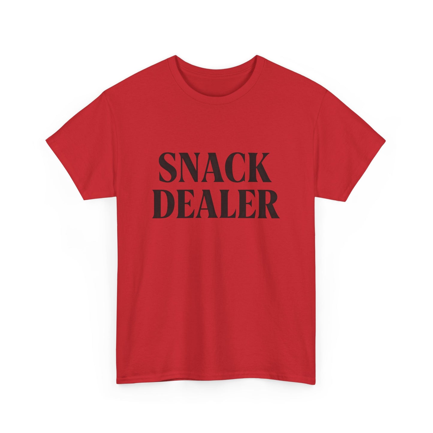Snack Dealer Unisex Heavy Cotton Tee | Funny Shirt for Food Lovers, Casual Wear, Gift for Chefs, Snack Enthusiasts, Unique Apparel
