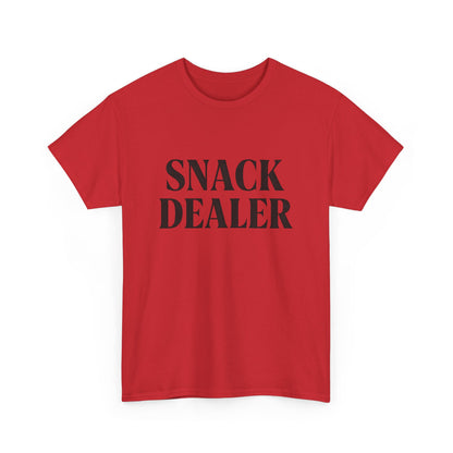 Snack Dealer Unisex Heavy Cotton Tee | Funny Shirt for Food Lovers, Casual Wear, Gift for Chefs, Snack Enthusiasts, Unique Apparel