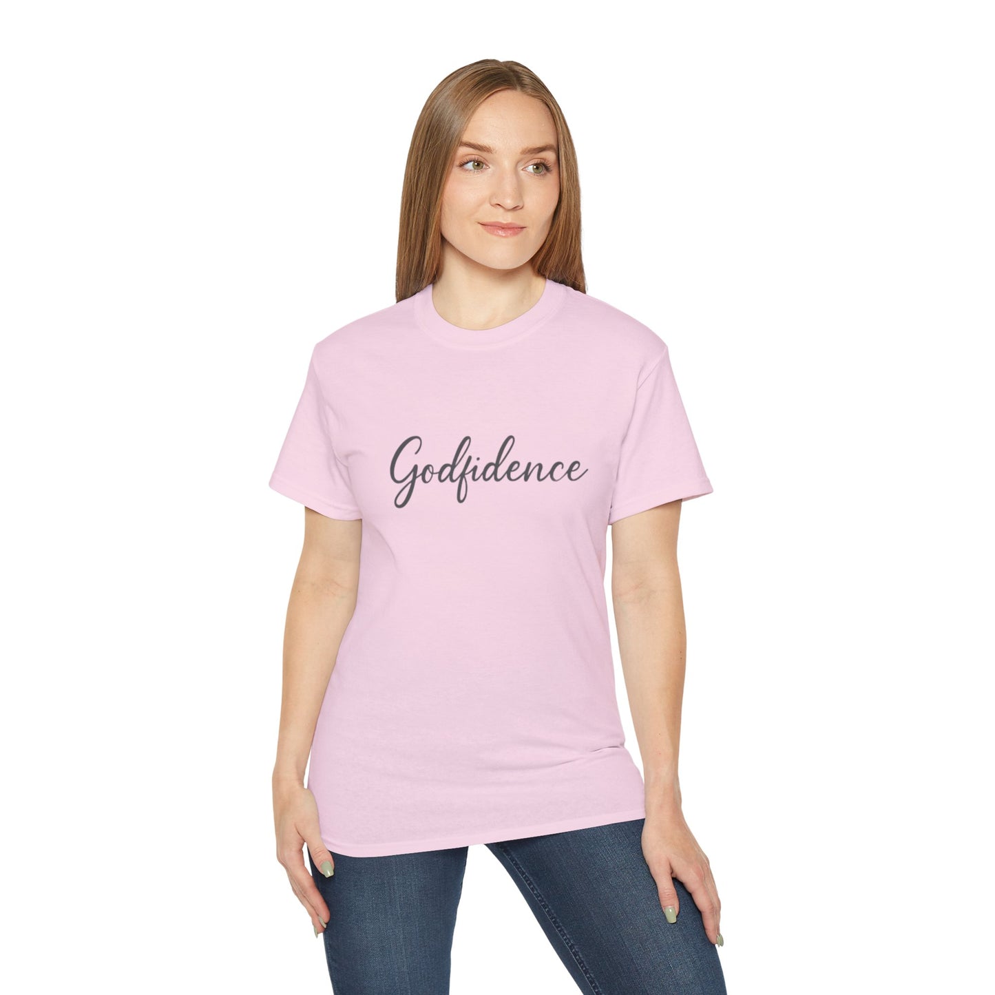 Godfidence Unisex Ultra Cotton Tee - Inspirational T-Shirt, Motivational Gift, Faith Apparel, Spiritual Wear, Casual Top